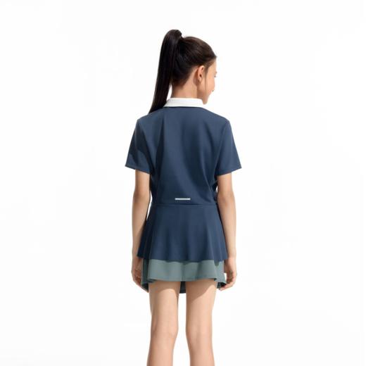 moodytiger女童轻量Polo短袖运动休闲翻领简约舒适62214103 商品图3