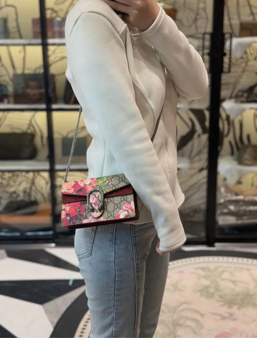 GUCCI 酒神 花卉 老花 mini斜挎包 商品图4