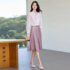 IWY/紫色衬衫套裙窗边紫藤淡紫蝴蝶结衬衫A字裙套装通勤显瘦气质女神 25B785+25S795 商品缩略图5