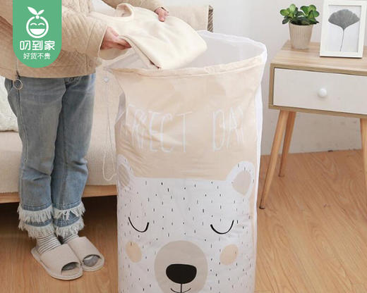 【预售-4月13日配送】德本束口加厚棉被收纳袋/2个（可爱熊+仙人掌，约82*43cm） 商品图4