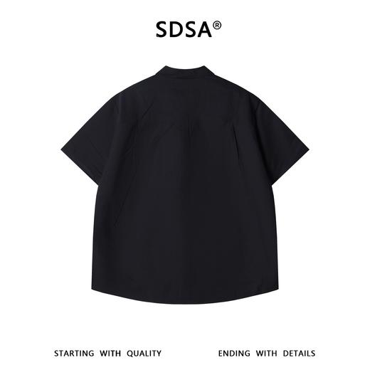 SDSA男装2026新款高贵轻奢美式复古撞色印花字母短袖衬衫百搭时尚 商品图4