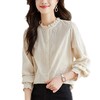法式木耳边纯棉设计感小众衬衣秋装新款女装高级感衬衫39049 商品缩略图4