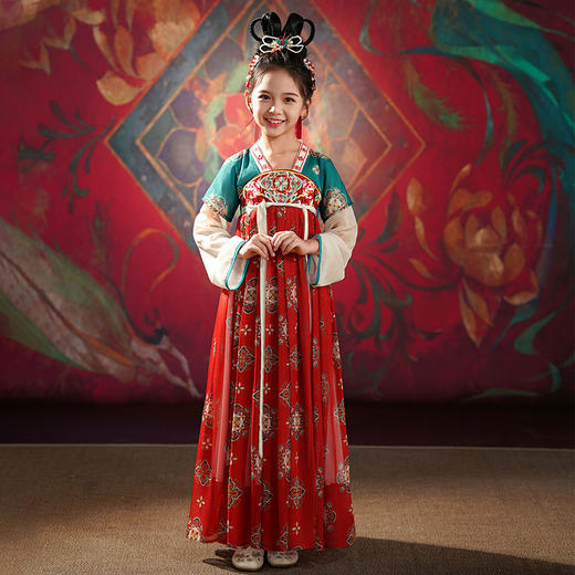 【团购】【楼兰】苏城纪敦煌系列女童襦裙汉服SL3236（长袖） 商品图6