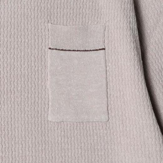 SDSA男装2026新款轻奢华夫格撞色条纹针织短袖T恤简约小香风休闲 商品图3