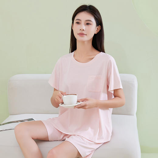 chunmolife 7A级抗菌冰感棉 可外穿休闲风家居套装 男女款 柔软透气 自带凉感 商品图5