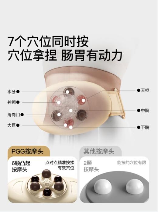 PGG砭石揉腹仪腹部按摩器艾灸热敷姨妈暖宫减肥燃脂瘦肚子W2女生生日礼物送女朋友老婆妈妈 商品图3