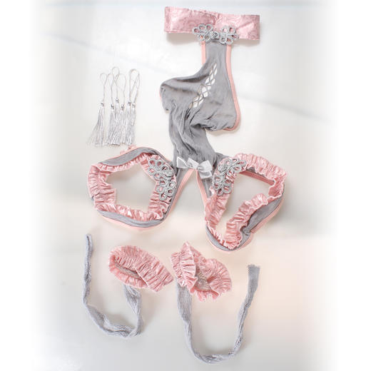 漫渺旗袍盘扣流苏网眼开档情趣网衣性感透视连体撕扯感缕空网衣女 商品图6