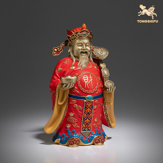 铜师傅《财神到》财神爷铜摆件 家居工艺品 商品图2