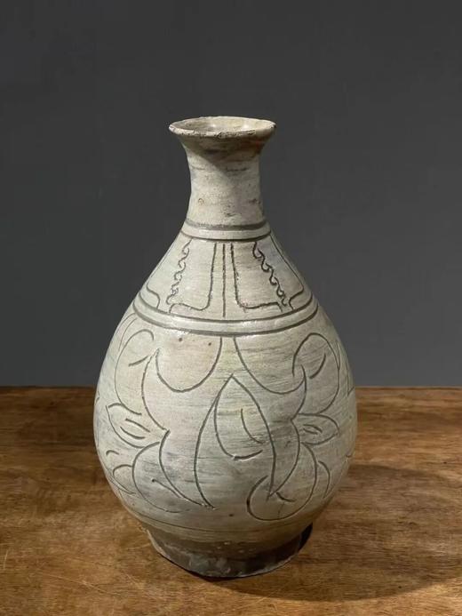 白釉刻划花卉玉壶春瓶，顺丰包邮 商品图14