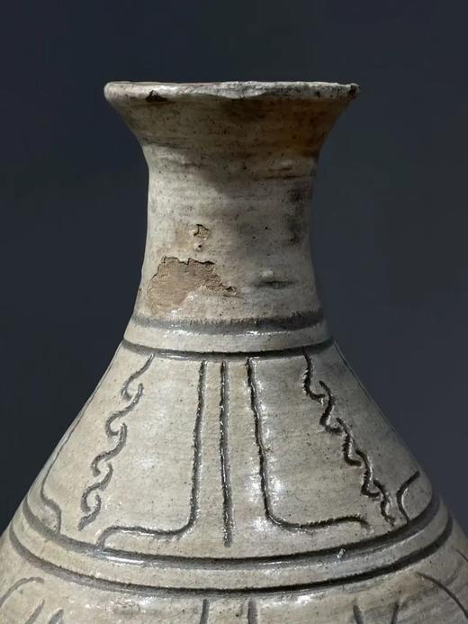 白釉刻划花卉玉壶春瓶，顺丰包邮 商品图6