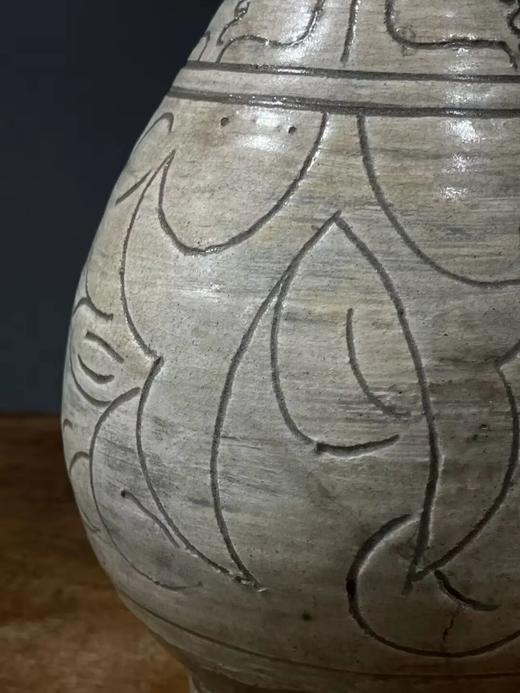 白釉刻划花卉玉壶春瓶，顺丰包邮 商品图7