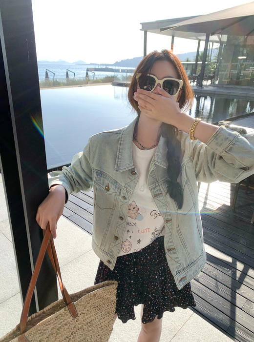 <曾小咸推荐>4.8现货秒杀 ！微信超特价！小猫印花短袖套头T恤 日常129.99 立减70 秒杀59.99！！ 商品图14