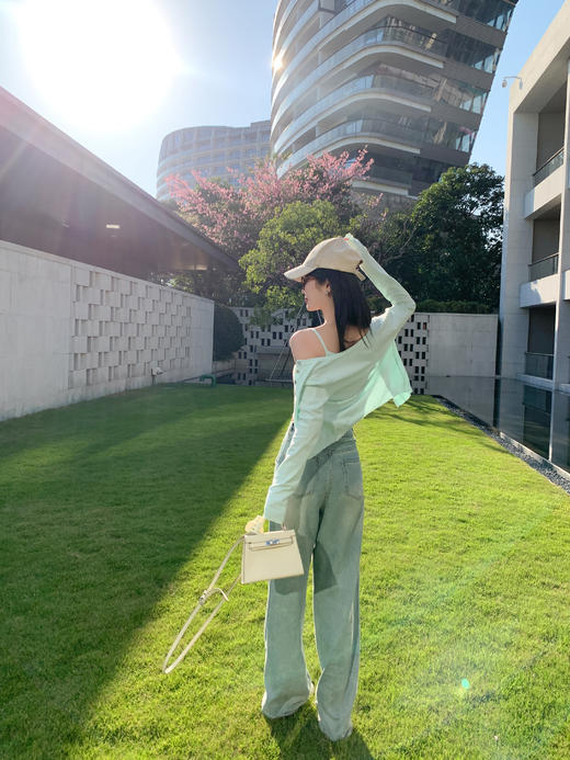 <曾小咸推荐>4.8现货秒杀 ！微信超特价！早春嫩绿色针织吊带开衫 日常139.99 立减70 秒杀69.99！！ 商品图6