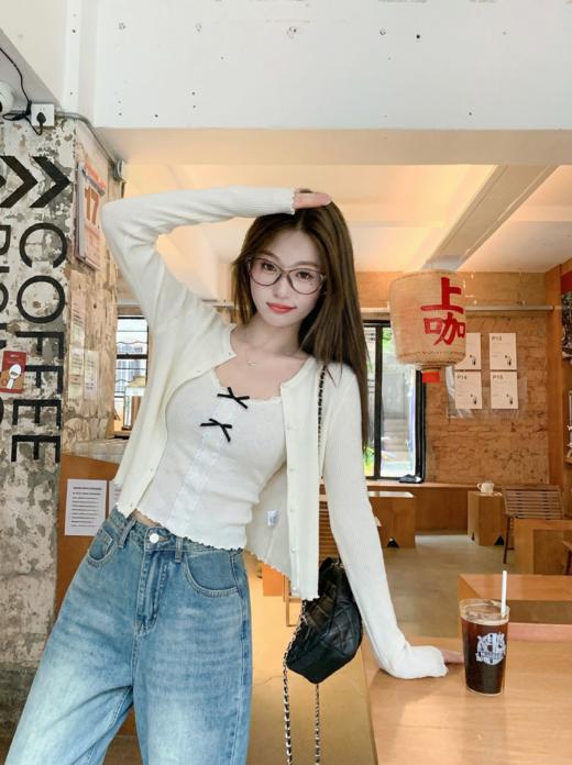 <曾小咸推荐>4.8现货秒杀 ！微信超特价！韩系针织开衫+背心两件套装 日常189.99 立减110 秒杀79.99！！ 商品图7