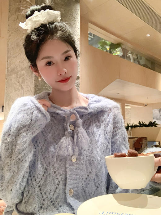 <曾小咸推荐>4.8现货秒杀 ！微信超特价！温柔系镂空毛织开衫 日常209.99 立减120 秒杀89.99！！ 商品图12