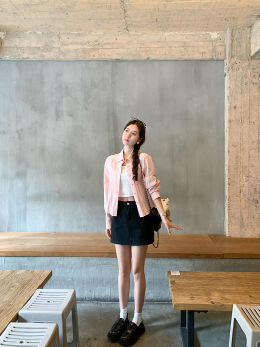 <曾小咸推荐>4.9现货秒杀 ！微信超特价！字母绣花翻领长袖衬衫 日常159.99 立减80 秒杀79.99！！ 商品图5