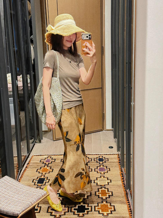 新中式清冷感金枝玉叶禅意显瘦鱼尾半裙 商品图3