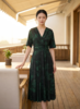 SC2S56_庭芜绿色_连衣裙_夏季_垂坠显瘦通勤优雅 A 字摆_高级女装_BERNIEELEN伯妮斯茵 商品缩略图0