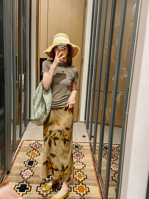 新中式清冷感金枝玉叶禅意显瘦鱼尾半裙 商品图2