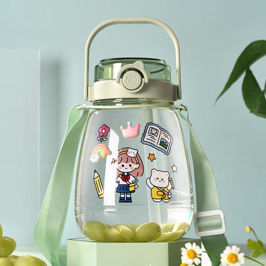 【1300ml超大容量、PC材质安全耐用】喝水杯子吸管杯高颜值女生新款夏季 颜色混发.TA 商品图0