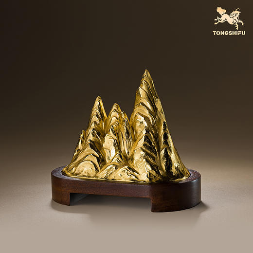 铜师傅《金辉映岳》客厅办公室高档装饰品摆件 开业大吉乔迁送礼 商品图1