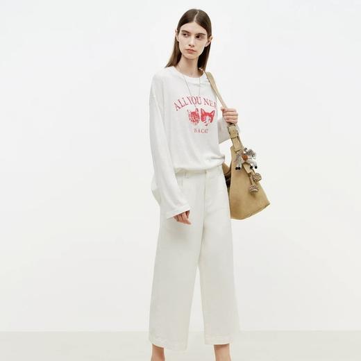 TRIUUCHU  高知印花麻感棉T 6026 日常百搭 慵懒感满满 商品图3