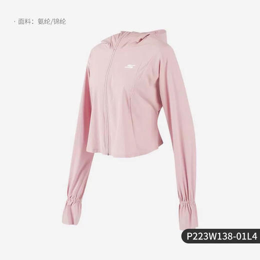 XY｜Skechers/斯凯奇正品夏季新款女子休闲短款时尚防晒连帽外套p223 w138-01 l4 商品图0