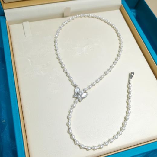 海水贝母蝴蝶 5mm淡水珍珠毛衣链 仙气梦幻 秋冬氛围 [发：74] 商品图3