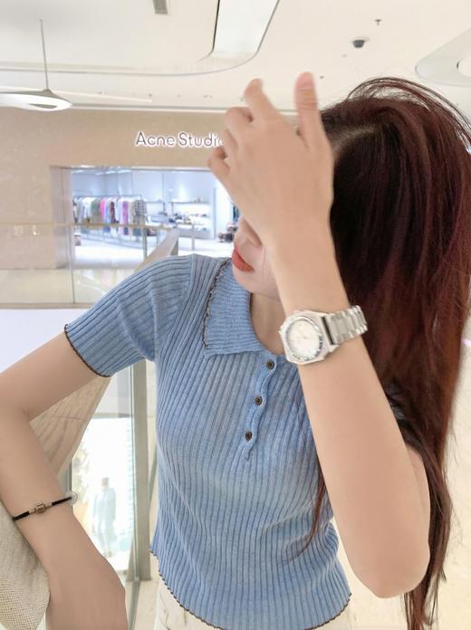 <曾小咸推荐>4.9现货秒杀 ！微信超特价！韩系娃娃领短袖针织t恤 日常129.99 立减70 秒杀59.99！！ 商品图9