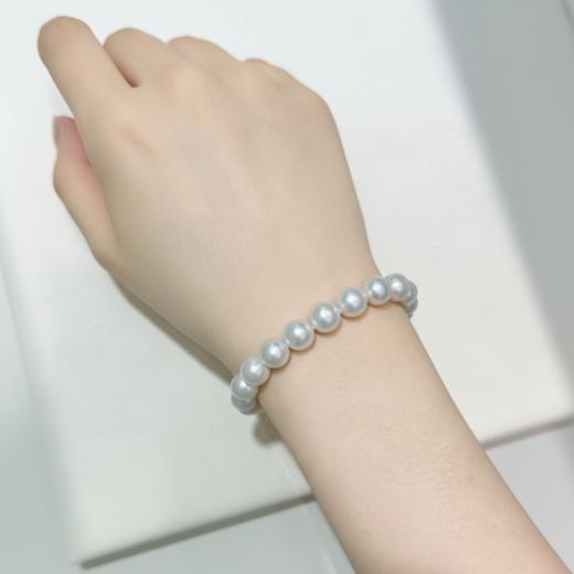 高品正圆爱迪生 9-10mm珍珠手串 强光无瑕 收藏级 [发：53] 商品图2