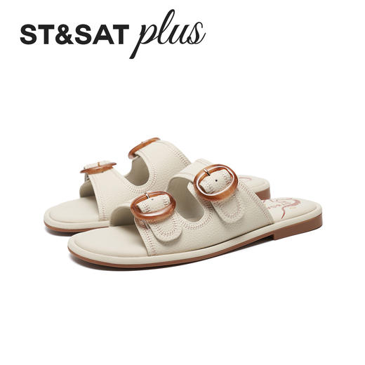 星期六26夏新款百搭柔玳扣平底凉拖SSE2110442 商品图7