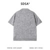 SDSA男装2026新款高贵轻奢慵懒风竖纹设计海鸥领短袖T恤百搭休闲 商品缩略图4