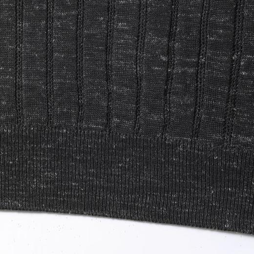 SDSA男装2026新款高贵轻奢慵懒风竖纹设计海鸥领短袖T恤百搭休闲 商品图3