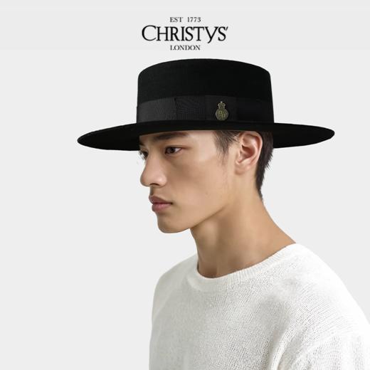 【英国王室御用品牌】Christys羊毛Canotier平顶康康帽徽章款 商品图7
