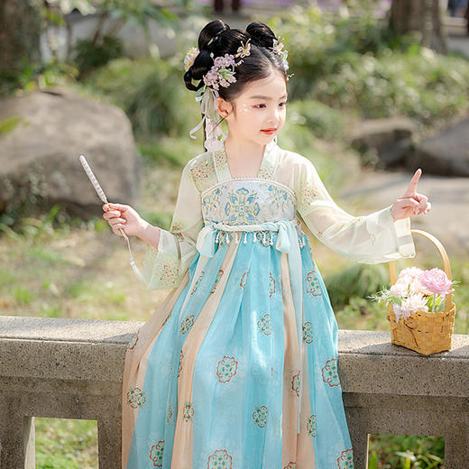 【团购】【苏城纪】汉服女童襦裙芍药 商品图7