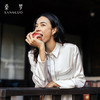 无色纯净』桑罗立领真丝睡衣套装100%桑蚕丝女长袖家居服可外穿 商品缩略图0