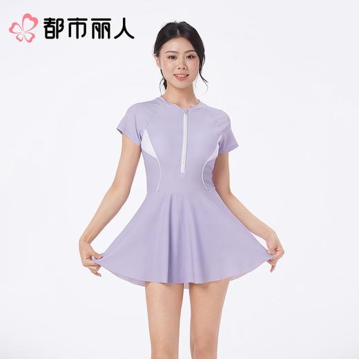都市丽人泳衣半光涤泳布泳衣女士连体泳衣一体式泳衣LSC1M1 商品图1