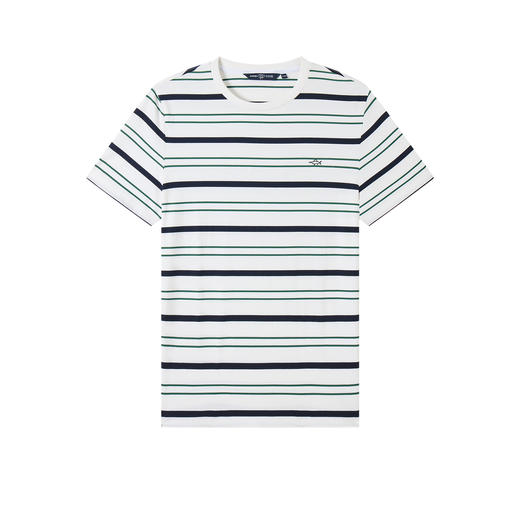 德鲨鲨鱼条纹短袖T恤男青年2026夏季新款棉质舒适打底上衣体恤衫 商品图4