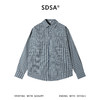 SDSA男装2026新款高贵轻奢韩系撞色格子长袖衬衫百搭时尚宽松长袖 商品缩略图0