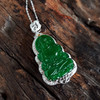 【天然正品】A货翡翠AU750收藏级白金豪镶钻镶天然细腻满绿冰种观音造型翡翠吊坠项链40.0*20.0*9.4MM（皆取最大值）260326NJS15 商品缩略图3