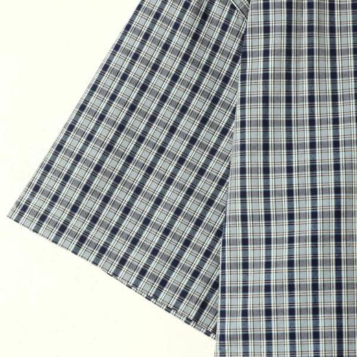 SDSA男装2026新款高贵轻奢韩系简约撞色格子短袖衬衫百搭宽松上衣 商品图3