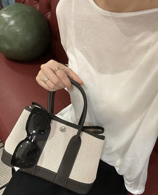 新款迷你花园包帆布拼皮 -乌木 商品图1