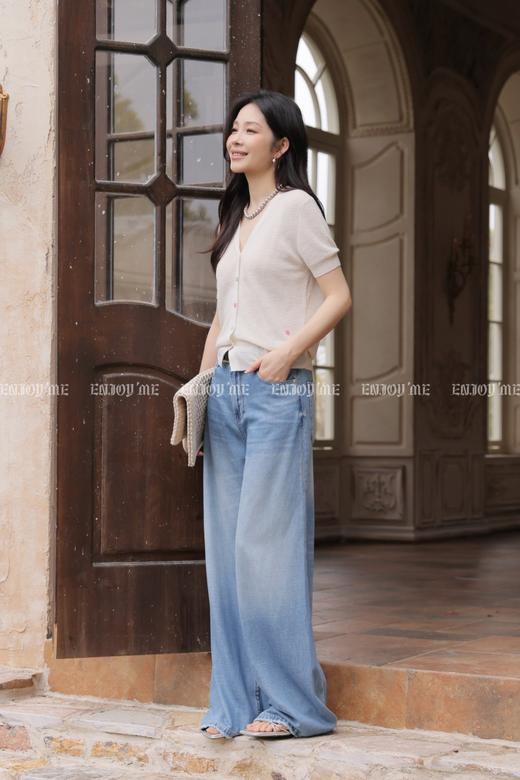 【门店同款】ENJOY夏季苏丹蓝细闪阔腿裤 170496723 商品图1