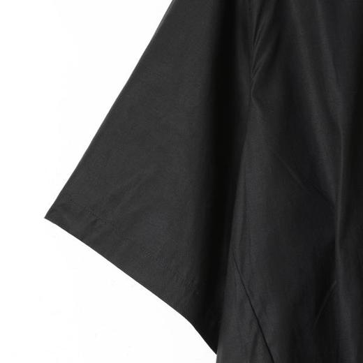 SDSA男装2026新款高贵轻奢日系简约纯色下摆褶皱翻领短袖衬衫百搭 商品图2