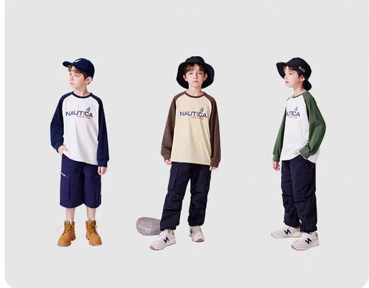 【店庆提前购】【2024春季新品】NAUTICA童装 男童女童长袖T恤NKG101312  吊牌价   299元  活动价  179元 商品图2