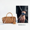 【95新】MIUMIU缪缪Arcadie matelasse 软羊革手袋5BB142小号焦糖色Matelasse褶皱款保龄球手提包女士300326TJ02 商品缩略图9