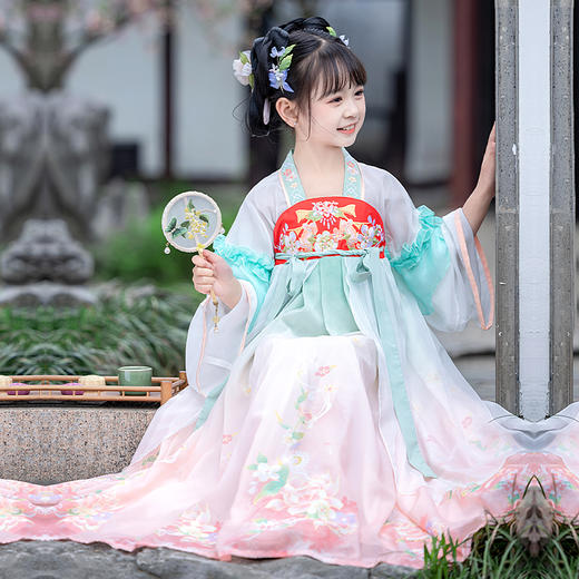 【团购】【苏城纪】清仓特价款汉服女童襦裙 荷韵 商品图6