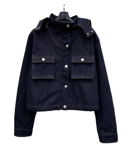 女款可卸帽短款牛仔外套 可配套装la010 商品图0