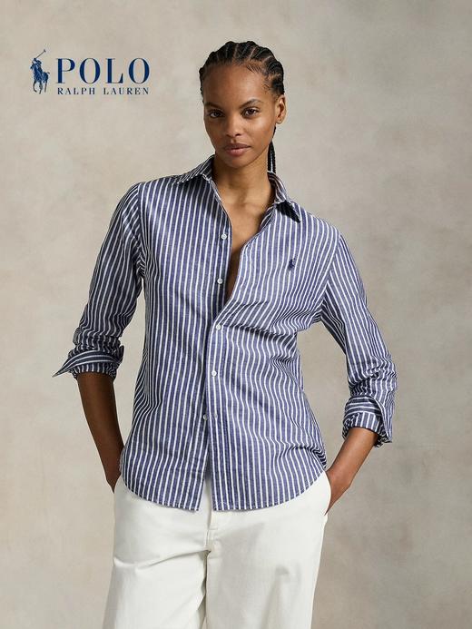 𝐑𝐚𝐥𝐩𝐡 𝐋𝐚𝐮𝐫𝐞𝐧拉夫 棉麻条纹衬衫 商品图5