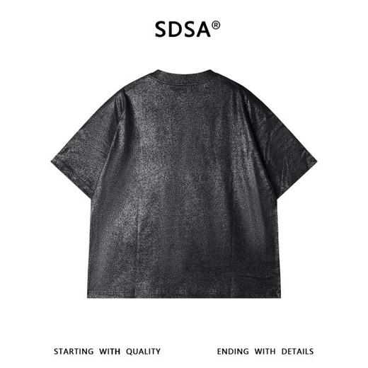 SDSA男装2026新款高贵轻奢美式复古励志英文印花T恤宽松短袖 商品图4